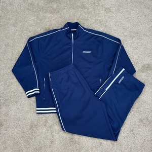Vintage Y2K Reebok Navy Blue Track Suit Jacket & Pants XL - Picture 1 of 18