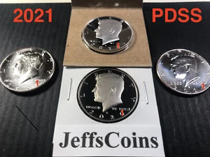 2021 P D S S UNCIRCULATED Mint Set Kennedy Half Dollars Silver & Clad Proof PDSS - Picture 1 of 13