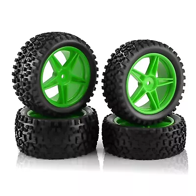 1/10 RC Buggy Räder & Gummi Spike Reifen Set für Team Associated rc10 - Bild 1 von 3