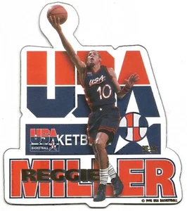 1996 NBA DIE-CUT MAGNETS ~ REGGIE MILLER ~ TEAM USA BASKETBALL ~ NEW SEALED - Picture 1 of 3