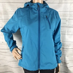 Giacca donna Double Diamond piccola blu brillante con cappuccio Minky stile sportivo invernale - Foto 1 di 12