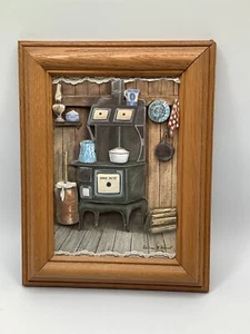 Creative Dimensions 3D Pictures & Crafts Kitchen Stove Picture Signed Made InUSA - Picture 1 of 7