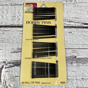 Goody 2 Inch Bobby Pins 60 Ball Tip Pins Black Vintage 1982 - Picture 1 of 2