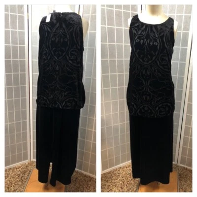 Vestido Granero/Jazmín y Juliana, Conjunto, Falda, Talla IX/Blusa, Talla L, Negro, Terciopelo.: Foto 1 de 4
