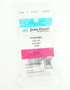 John Guest 1/4" Push-to-Connect End Cap PP4608WD PL-3047 - Picture 1 of 2