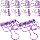  10 Pcs Purple Metal Elliot Folder Office Mini Binder Clips Black Binders