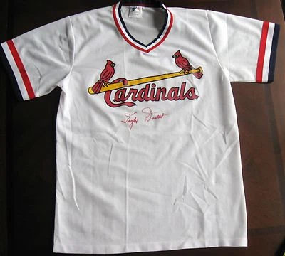 RARE Taylor Douthit dec.86 PSA/DNA St. Louis Cardinals 1926 WS Signed Jersey - Image 1 of 3