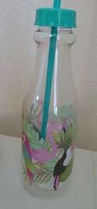 Botella de refresco de agua verde azulado fiesta Florida pájaro loro flamenco, tucán, loro apta para piscina - Imagen 1 de 6
