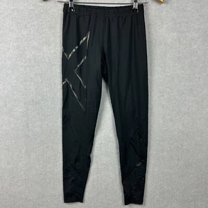 2XU Leggings Womens Medium W22xL24 Black Cropped Compression Stretch - Picture 1 of 8