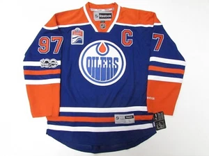 McDAVID EDMONTON OILERS HOME NHL 100th ANNIVERSARY REEBOK PREMIER HOCKEY JERSEY - Picture 1 of 3