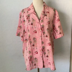 Liz Baker Polyester Fashion Diva Button Up Blouse - Picture 1 of 11