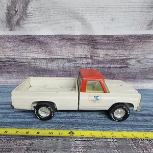 Vintage Nylint square body Chevrolet pressed steel pickup truck white/red  - Picture 1 of 10