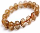 Natural Copper Rutilated Quartz Crystal Wealthy Round Beads Bracelet 13MM AAAA