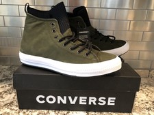 hunter green converse high tops
