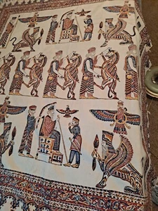 Wall Hanging Tablecloth 100% Cotton Hand-Printed Hand-Made 45 x 45" - Picture 1 of 17