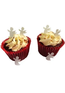 100 mini tapas blancas de papel comestibles para obleas de papel para pastel de ángeles de Navidad precortadas - Imagen 1 de 1