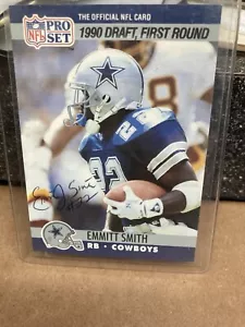 Emmitt Smith 1990 Pro Set Football Autographed Card - Picture 1 of 2