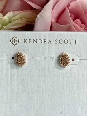 Новые мини-серьги-гвоздики Kendra Scott Cade из розового золота с покрытием из розового золота - Изображение 1 из 4