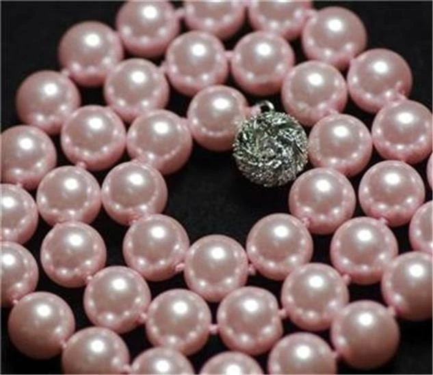 charmming 10mm cream South Sea shell Pearl Necklace 18" AAA##QF377   - Image 1 of 1