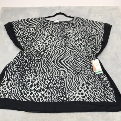 Coco Reef 理想雪纺长衫遮盖黑白 L/XL 全新 — 第 1/4 张图片