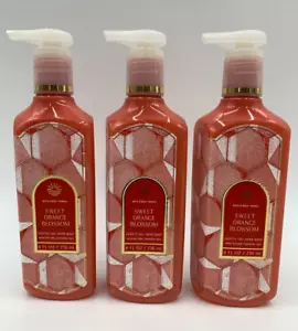 Bath & Body Works Sweet Orange Blossom Gentle Gel Hand Soap Full Size S/3 #9086 - Picture 1 of 2