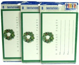 24 Vintage Holiday Invitation Party Express Christmas Cards Postcards Lot Sealed - Picture 1 of 2