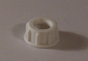 SET OF 2 WHITE BAKELITE CORD BUSHINGS 1/8F THREADS LAMP PART NEW 26905J - Picture 1 of 2