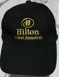 Hilton Dubai Jumeirah Black Cotton Cap - American Class Club - Made In Korea - Picture 1 of 6
