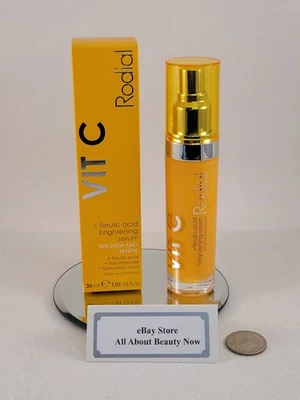 Suero iluminador Rodial VIT C + ácido ferúlico 1,01 fl oz tamaño completo nuevo en caja Foto 1 de 4