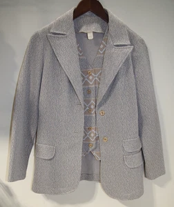 JJ Vintage Marty Gutmacher Set - Jacke & Weste 14 strukturierte Encron Polyester Strick - Bild 1 von 10