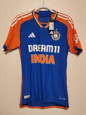 Camiseta Adidas India Cricket T20I autêntica masculina tamanho P pequena - Imagem 1 de 3
