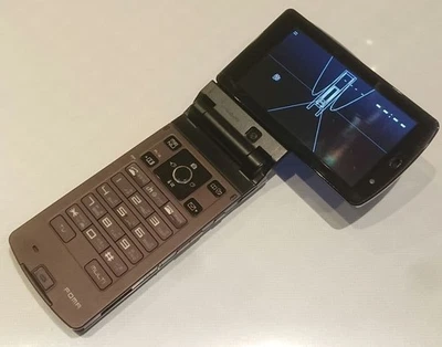 Docomo F904i Black Japanese Flip Phone FOMA Fujitsu Mobile Cell Phone Japan - Image 1 of 4