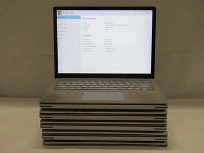 Lot of 9 Microsoft Surface Laptop 2 Core i5/i7 8GB RAM 128/256GB SSD 13.5" NO OS - Image 1 of 4