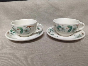 4 Flat Cup & Saucer Sets Monticello by Mayer - Picture 1 of 5