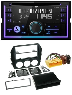 JVC MP3 USB 2DIN DAB Bluetooth CD Autoradio für Mazda MX 5 (NC, ab 2008) - Bild 1 von 4