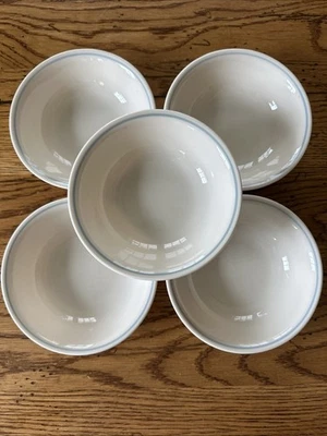 VTG Corelle FIRST OF SPRING • BLUE LILY 5⅜" Dessert Berry Fruit Bowls Set of 5 - Image 1 of 4