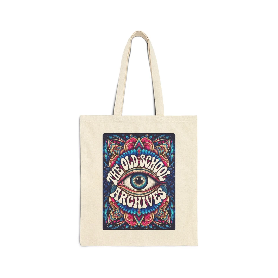The Old-School Archives Canvas Vinyl Record Shopping Bag Psychedelic Eye Logo - Image 1 of 1