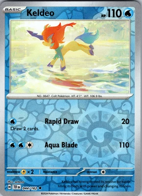 Keldeo Reverse Holo 044/162 SV05: Temporal Forces Uncommon - NM - Image 1 of 2