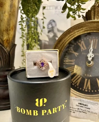 Bomb Party RBP 5462 “This Love I Found” Teniente Tanzanita Circonita cúbica Talla 7 Foto 1 de 2