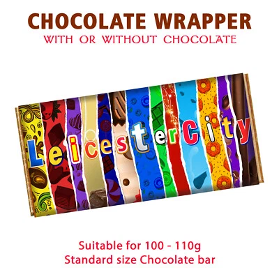 LITHUKI Leicester City Football Club FC CHOCOLATE BAR WRAPPER Novelty Gift Present