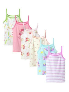 3 Pack Girls' Undershirt Soft and Breathable Cotton Cami Kids Camisole Tank Top - Picture 1 of 21