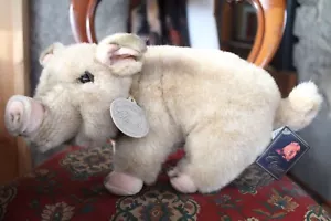 Peluche clásico Aurora 1996 vintage cerdo prestigio con etiquetas - Imagen 1 de 7