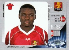 2012/2013 Panini Sticker Champions League No. 356 Jores Okore FC Nordsjaelland