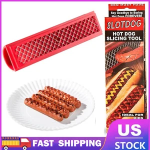 ๐ฅ Hot Dog Slicer Hotdogs Cutter Tool Sausage Links BBQ Grill Kitchen Slot - Picture 1 of 6