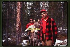 Men on a Deer or Elk Hunting Trip in 1971, Original 35mm Slide aa 14-14b