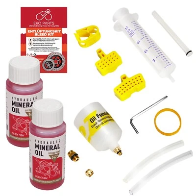 EKO PARTS Entlüftungskit für Shimano Bremsen Entlüftungsset Bleed Kit inkl. 2x Mineralöl
