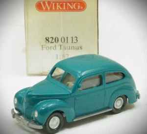 HO 1:87 Wiking 820 01 13 Ford Taunus Buckeltaunus In Blu Verde In OVP - Foto 1 di 8