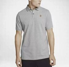 Nike Men's Sz 3XL Sportswear Tennis Court Heritage Logo Polo Shirt Grey