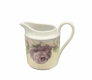 VTG Ceramic 222 Fifth SHIRAZ Purple Flower Creamer 4.25”EUC - Picture 1 of 6