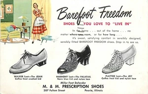 Peoria Illinois Shoe Advertising 1956 artist impression Postcard 24-9321 - Picture 1 of 2